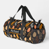 Fall Leaves Black Pattern Duffel Bag Plunjezak (Rechterhoek)