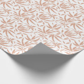 Fall Leaves Botanical Peach Oranje Waterverf Cadeaupapier (Hoek)