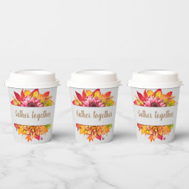 Fall Leaves Bouquet Papieren Bekers
