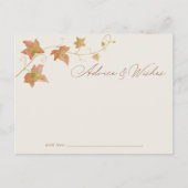 Fall Leaves Bridal Shower Advice Card Briefkaart (Voorkant)