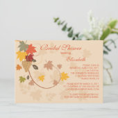 Fall Leaves Bridal Shower Invitation herfst Kaart (Staand voorkant)