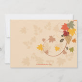 Fall Leaves Bridal Shower Invitation herfst Kaart (Achterkant)