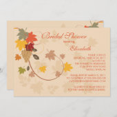Fall Leaves Bridal Shower Invitation herfst Kaart (Voorkant / Achterkant)