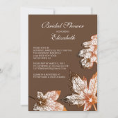Fall Leaves Bridal Shower Invitation herfst Kaart (Voorkant)