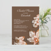 Fall Leaves Bridal Shower Invitation herfst Kaart (Staand voorkant)