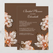 Fall Leaves Bridal Shower Invitation herfst Kaart (Voorkant / Achterkant)