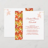Fall Leaves Bridal Shower Invitation herfst Kaart (Voorkant / Achterkant)