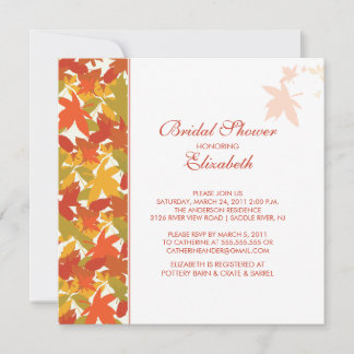 Fall Leaves Bridal Shower Invitation herfst Kaart