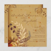 Fall Leaves Bridal Shower-uitnodiging Kaart (Voorkant / Achterkant)