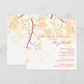 Fall Leaves Bridal Shower-uitnodiging Kaart (Voorkant / Achterkant)
