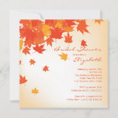 Fall Leaves Bridal Shower-uitnodiging Kaart (Voorkant)