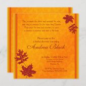 Fall Leaves Bridal Shower-uitnodiging Kaart (Voorkant / Achterkant)