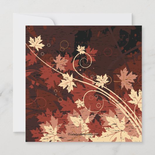 Fall Leaves Bridal Shower - Uitnodiging najaar (Achterkant)