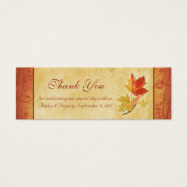 Fall Leaves Bruiloft Dank u Favor Tags Mini Visitekaartjes