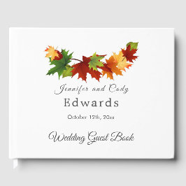Fall Leaves Bruiloft Gastenboek met FOTO