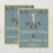 Fall Leaves Bunco Table Card #1 Briefkaart (Voorkant / Achterkant)