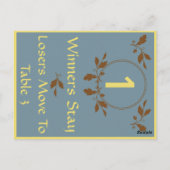 Fall Leaves Bunco Table Card #1 Briefkaart (Achterkant)