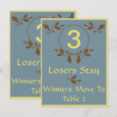 Fall Leaves Bunco Table Card #3 Briefkaart (Voorkant / Achterkant)