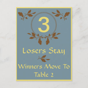 Fall Leaves Bunco Table Card #3 Briefkaart