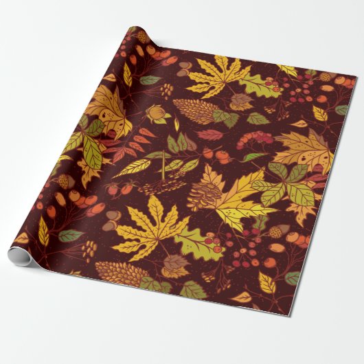 Fall Leaves Cadeaupapier (Uitgerold)