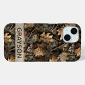 Fall Leaves Camouflage Personalized Case-Mate iPhone Case (Achterkant (horizontaal))