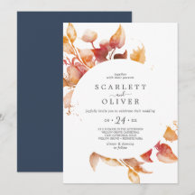 Fall Leaves | Casual huwelijk met witte en Bourgog