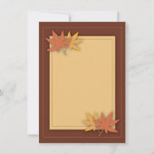 Fall Leaves Chic Flat Note-kaarten Notitiekaartje (Voorkant)