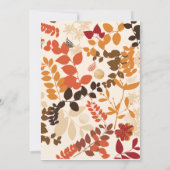 Fall Leaves Collage Wedding Uitnodiging (Achterkant)