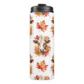 Fall Leaves Dairy Koe Thermosbeker (Voorkant)