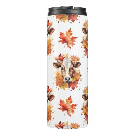 Fall Leaves Dairy Koe Thermosbeker (Achterkant)