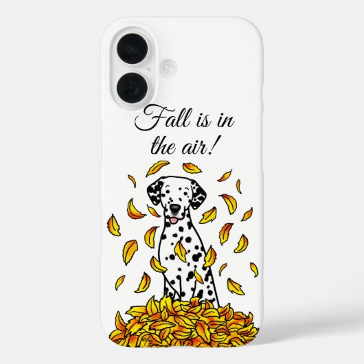 Fall Leaves Dalmatian (zwart 1) Dog Pplay Cute Case-Mate iPhone Case (Achterkant)