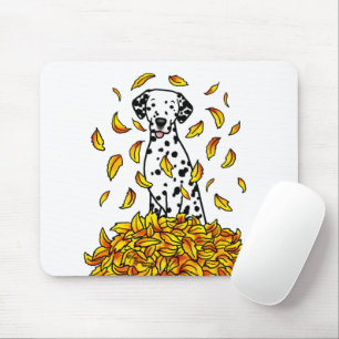 Fall Leaves Dalmatian (zwart 1) Dog Pplay Cute Muismat