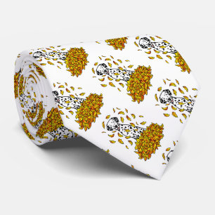 Fall Leaves Dalmatian (zwart 1) Dog Pplay Cute Stropdas