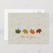 Fall Leaves Dank u briefkaart (Voorkant / Achterkant)
