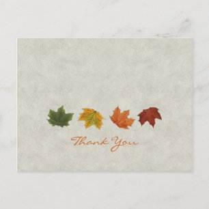 Fall Leaves Dank u briefkaart