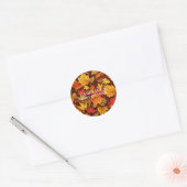 Fall Leaves Delights Baby shower Ronde Sticker (Envelop)