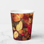 Fall Leaves Design Papieren Bekers (Achterkant)