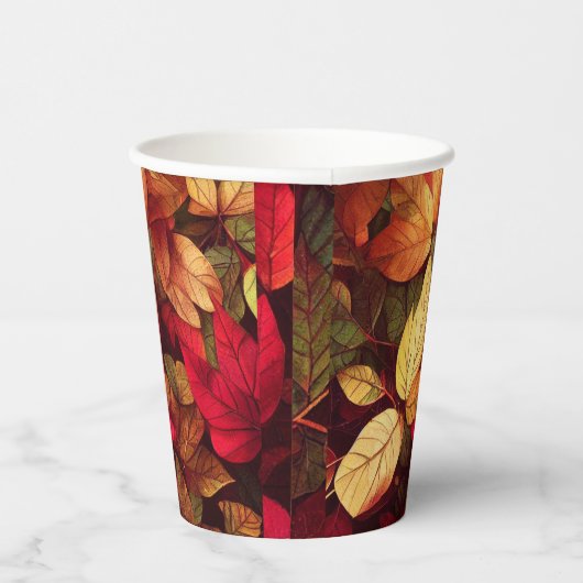 Fall Leaves Design Papieren Bekers (Rechts)