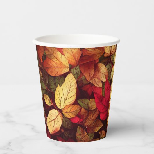 Fall Leaves Design Papieren Bekers (Voorkant)