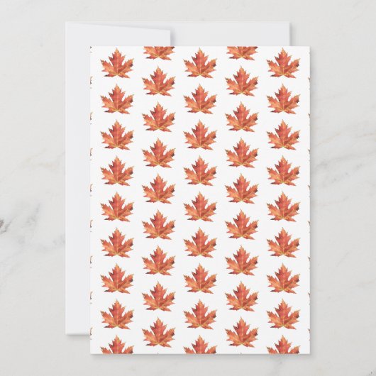 Fall Leaves Dinner Party Invitation Kaart (Achterkant)