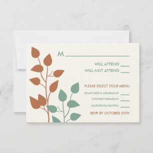 Fall Leaves Double Boughding RSVP-kaarten RSVP Kaartje