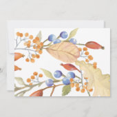 Fall Leaves en Berries Bridal Shower Invitation Kaart (Achterkant)