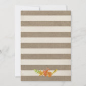 Fall Leaves en Burlap Chalkboard vrijgezellenfeest Kaart (Achterkant)