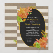 Fall Leaves en Burlap Chalkboard vrijgezellenfeest Kaart (Voorkant / Achterkant)