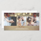 Fall Leaves en Mason Jars foto bruiloft Dank u Bedankkaart (Voorkant / Achterkant)