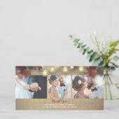 Fall Leaves en Mason Jars foto bruiloft Dank u Bedankkaart (Staand voorkant)