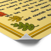Fall Leaves en Poem Poster (Hoek)