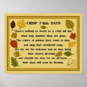 Fall Leaves en Poem Poster (Voorkant)