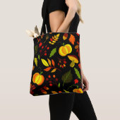 Fall Leaves en Pumpkins Elegant Tote Bag (Dichtbij)