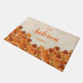 Fall Leaves Familienaam Welkom Deurklep Deurmat (Schuin)